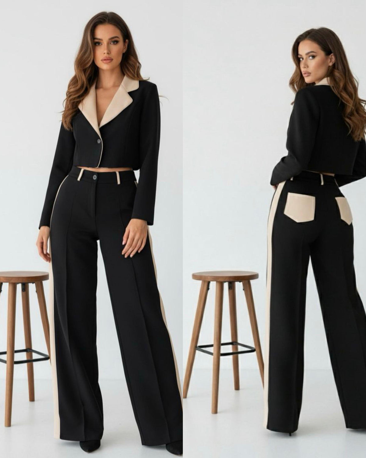 Black/beige set