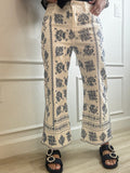embroidery navy pant