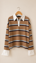 Multi striped/beige polo