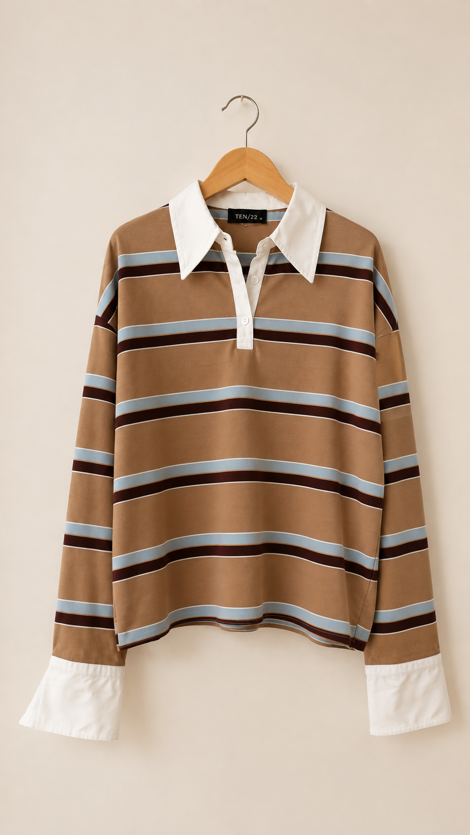 Multi striped/beige polo