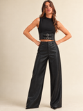 Leather black set