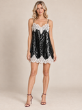 sequin/black dress/top
