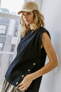 Lina black blouse