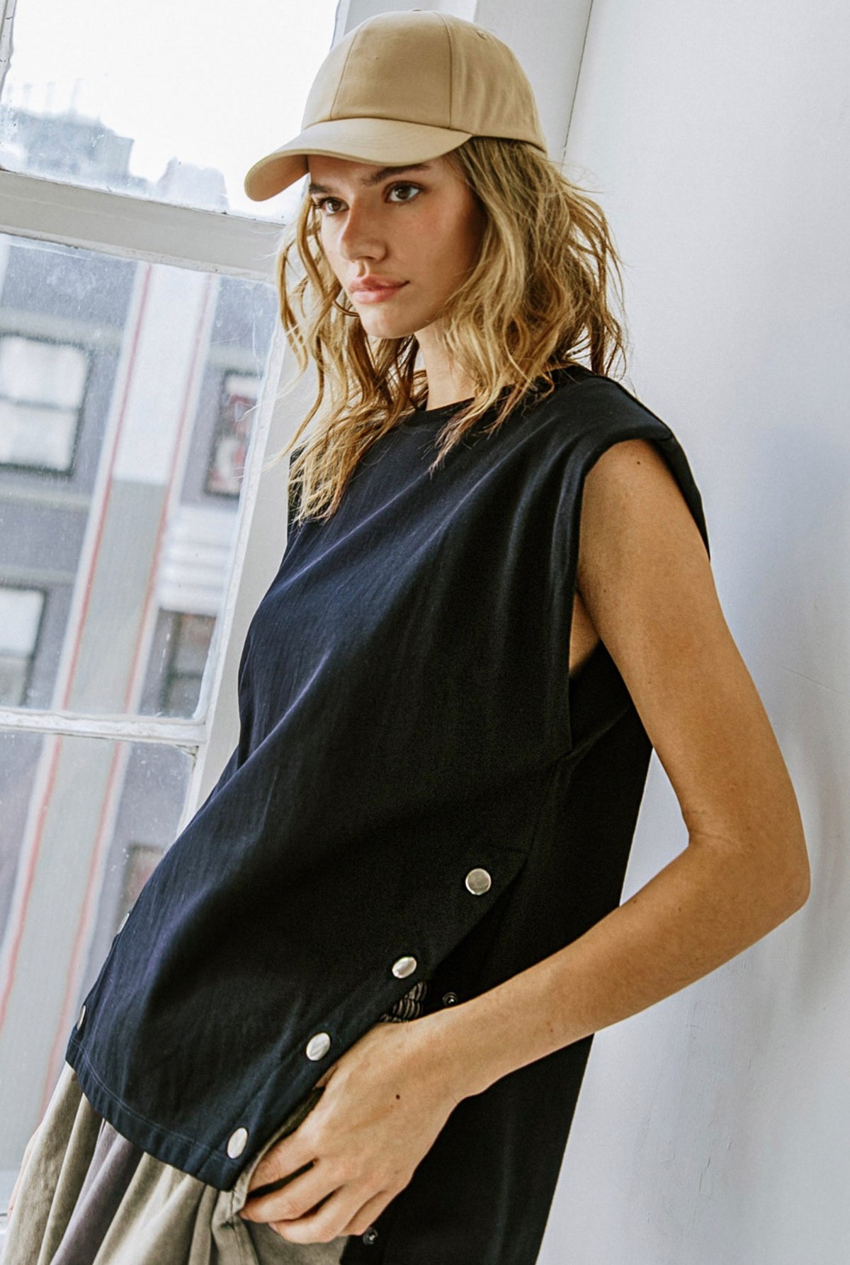 Lina black blouse