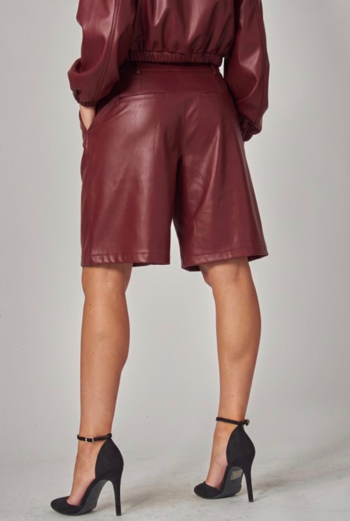 Burgundy/leather set