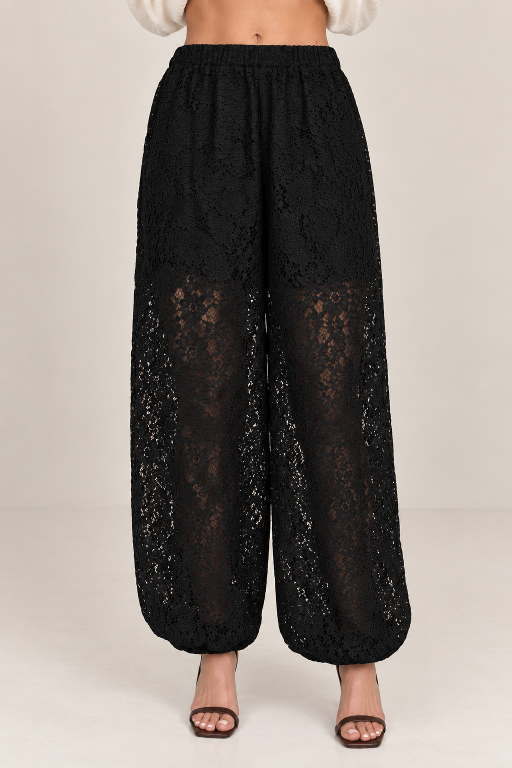 Lace/black pants