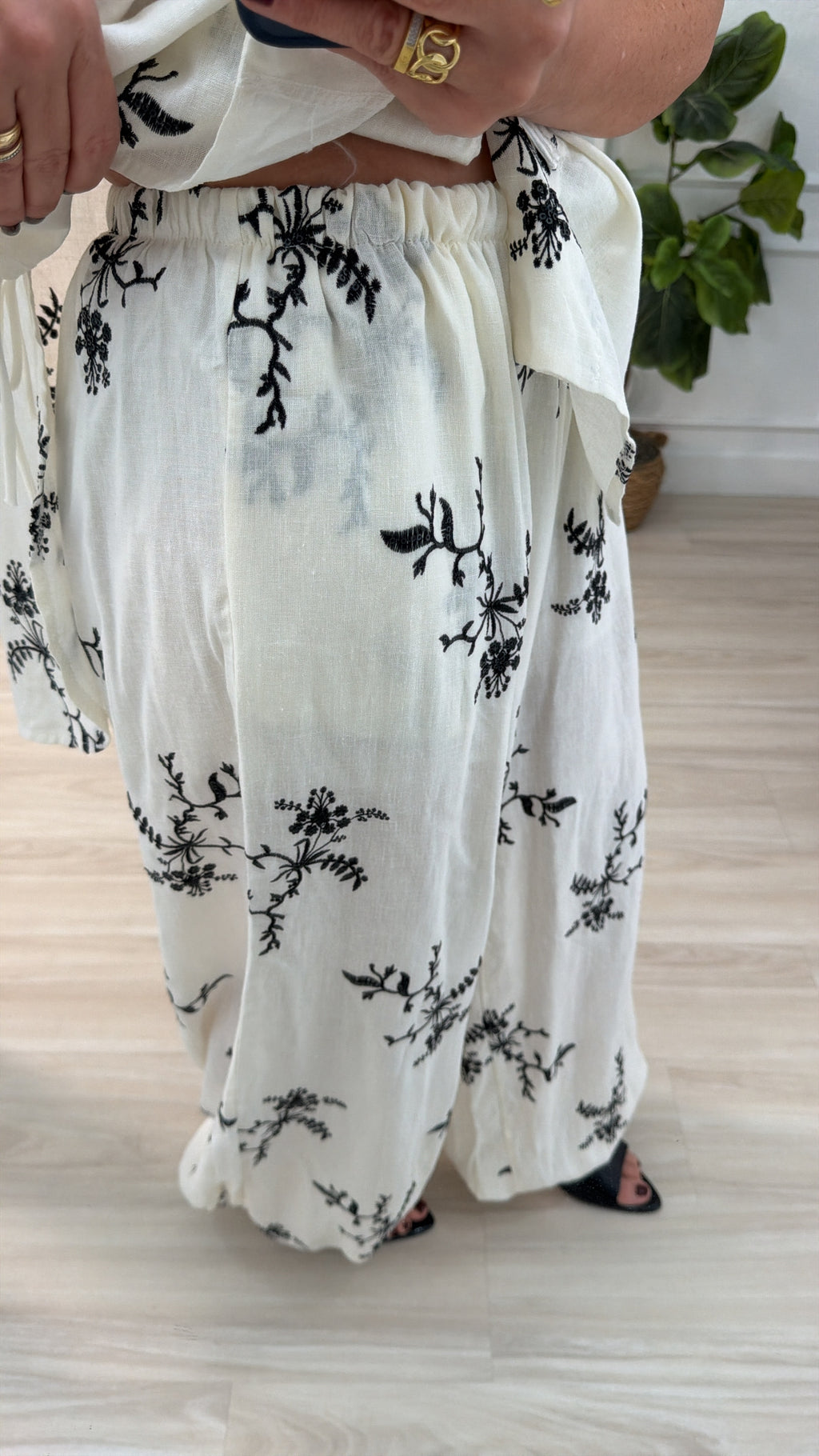 Sequins/linen set