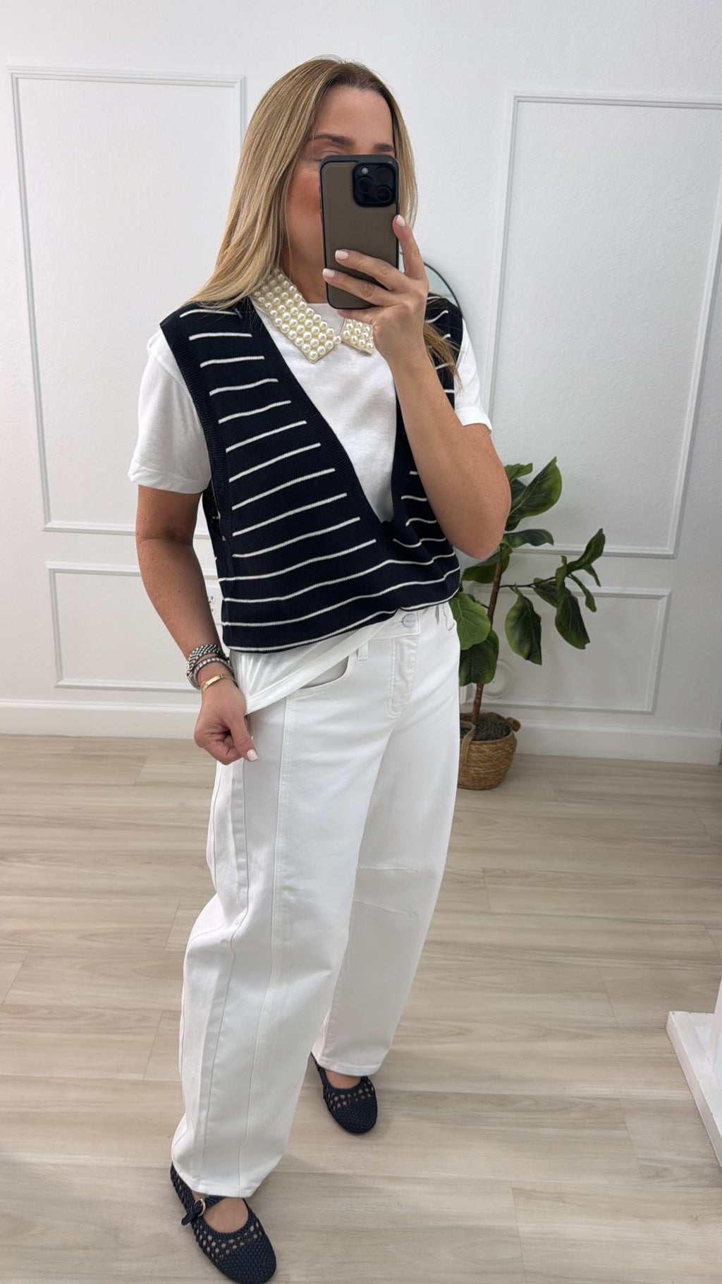 Knitted/vest Striped t shirt