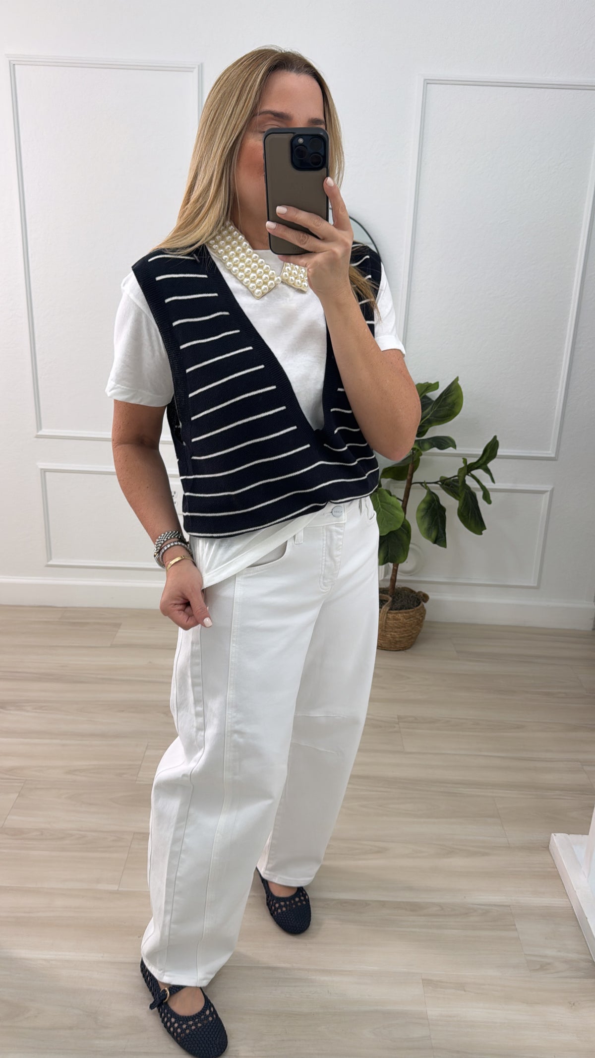 Knitted/vest Striped t shirt