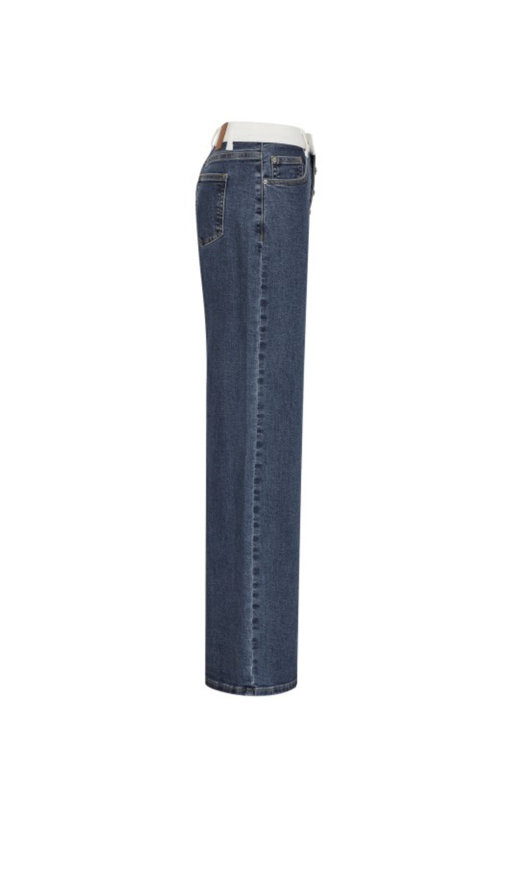 white waistband Stretch jeans
