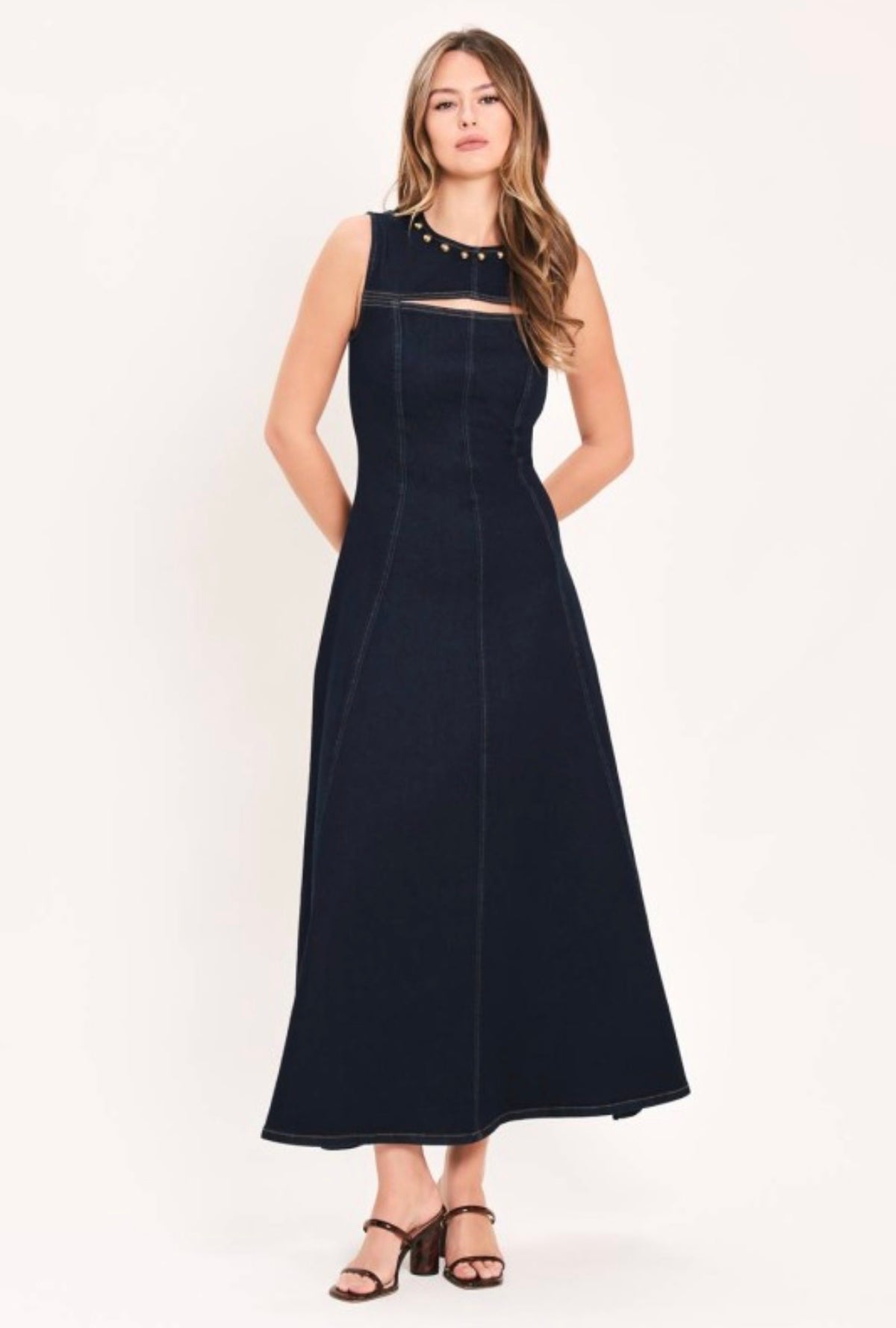 Denim/stretch dress