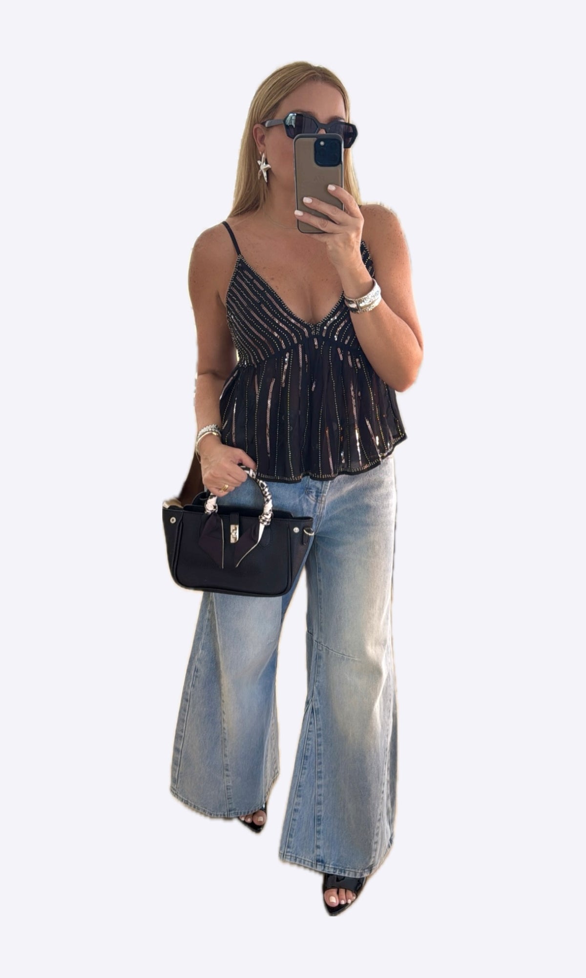 Black/sequins top