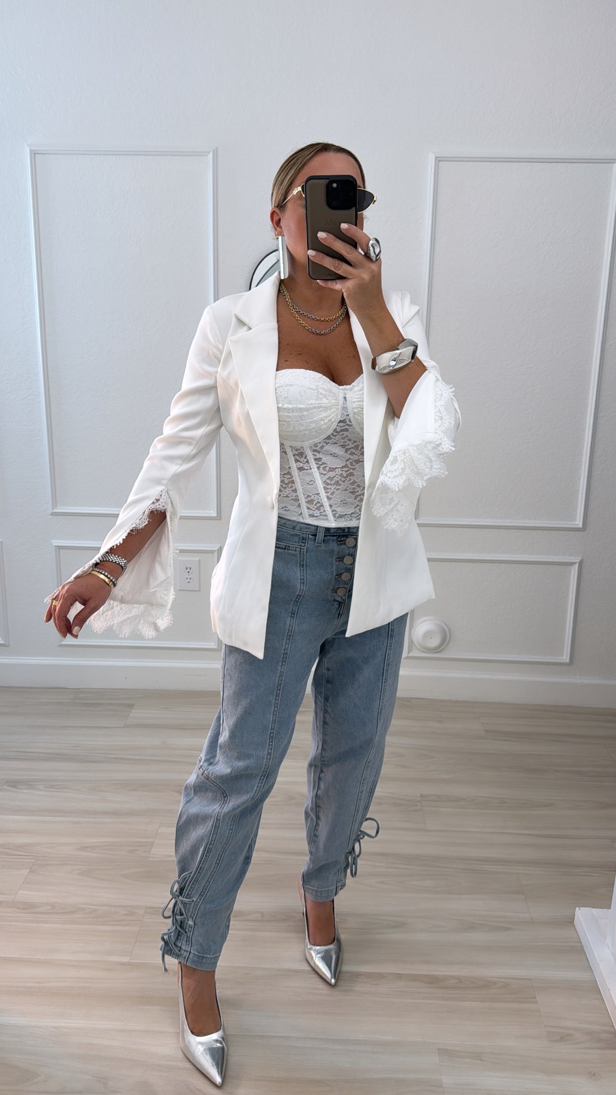 Lace blazer