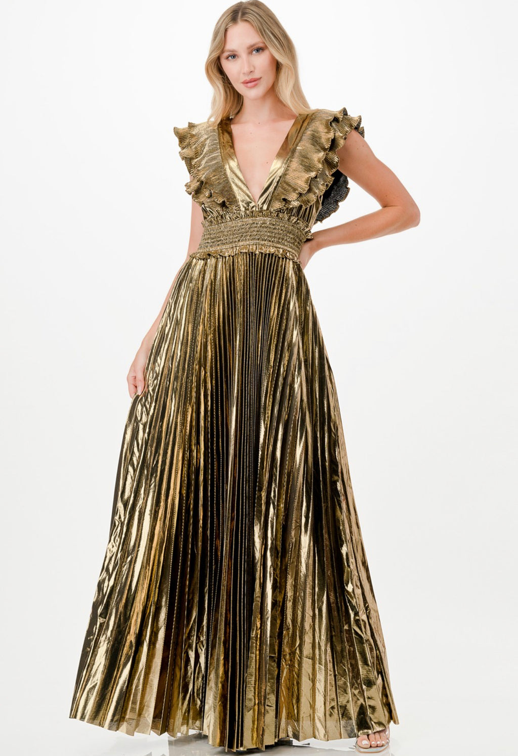 Gold maxi dress