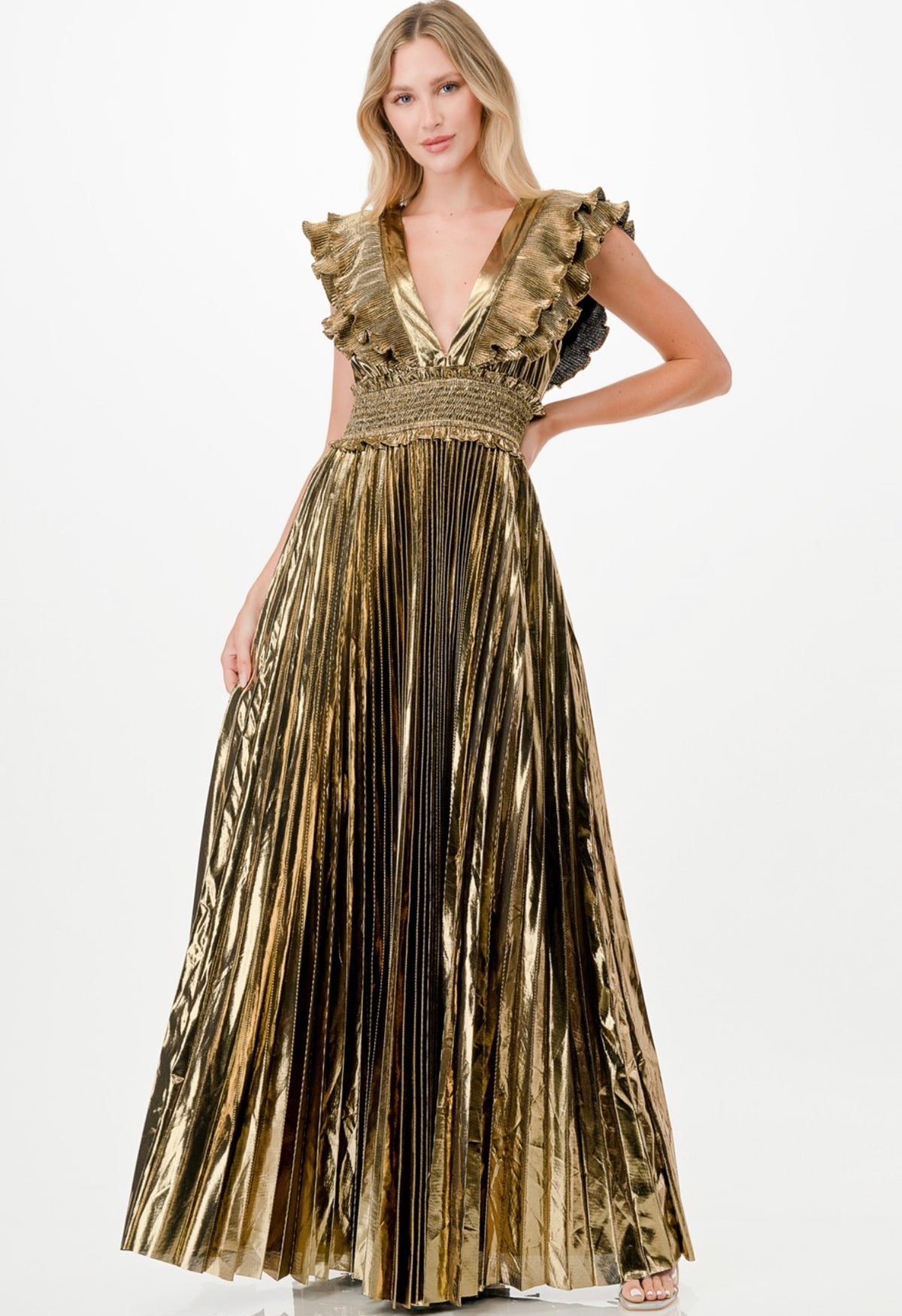 Gold maxi dress