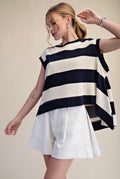 Striped/navy top