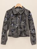 Floral Embellished Denim Jacket