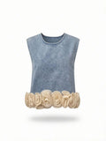 Flor/denim top
