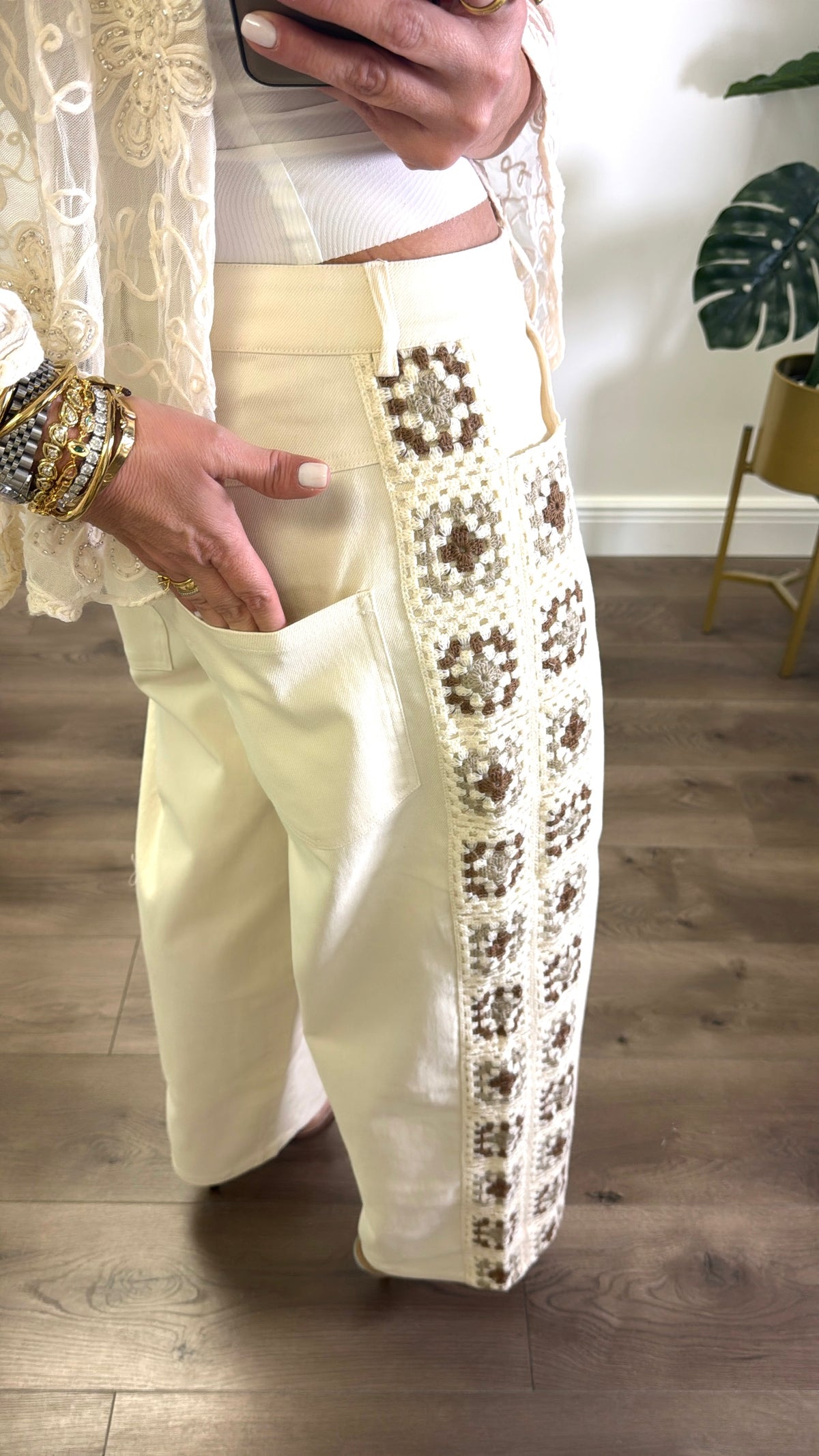 Crochet/stretch pants