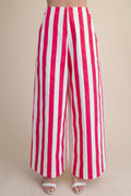Fuchsia striped pants