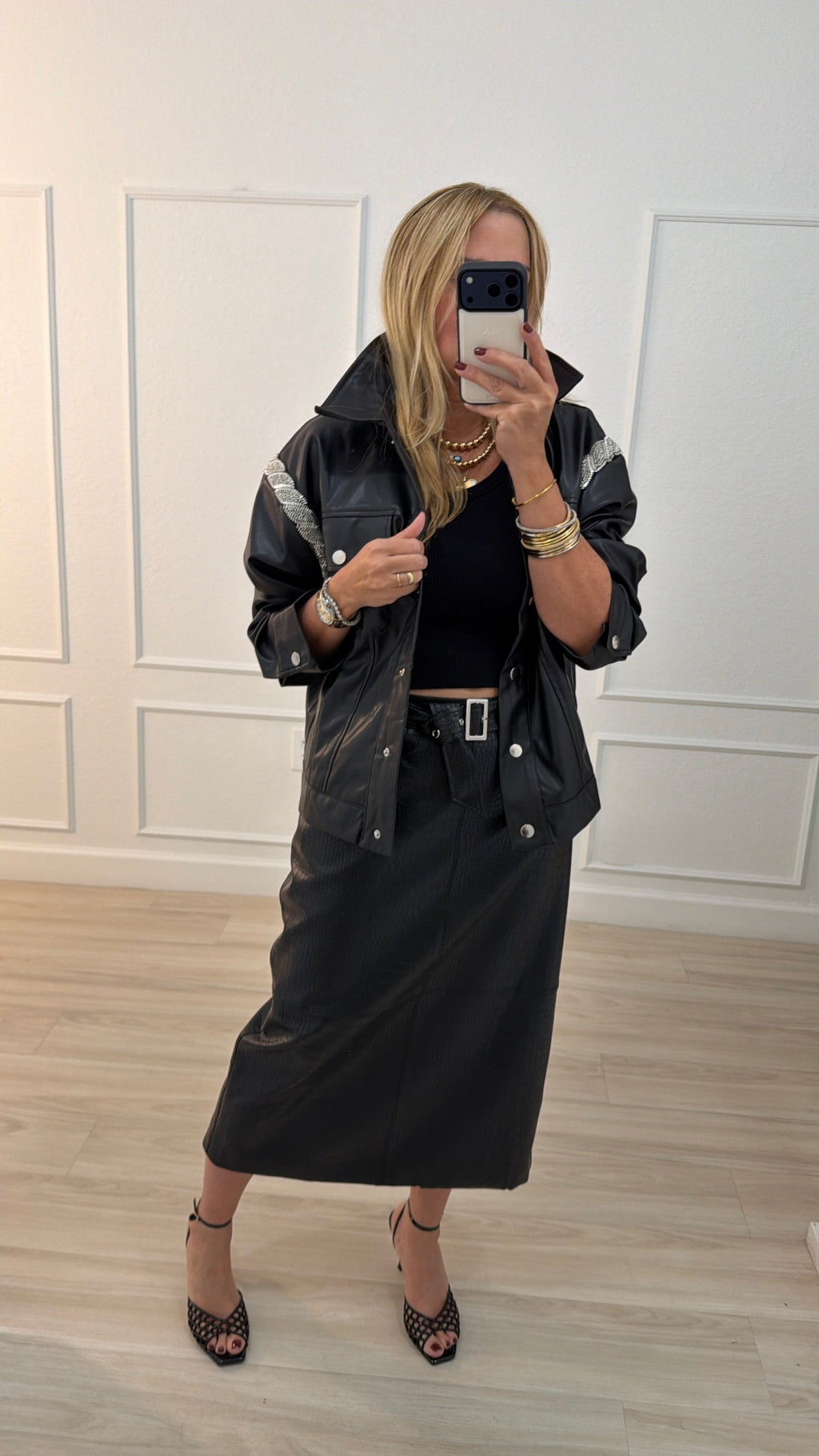 embroidered leather jacket