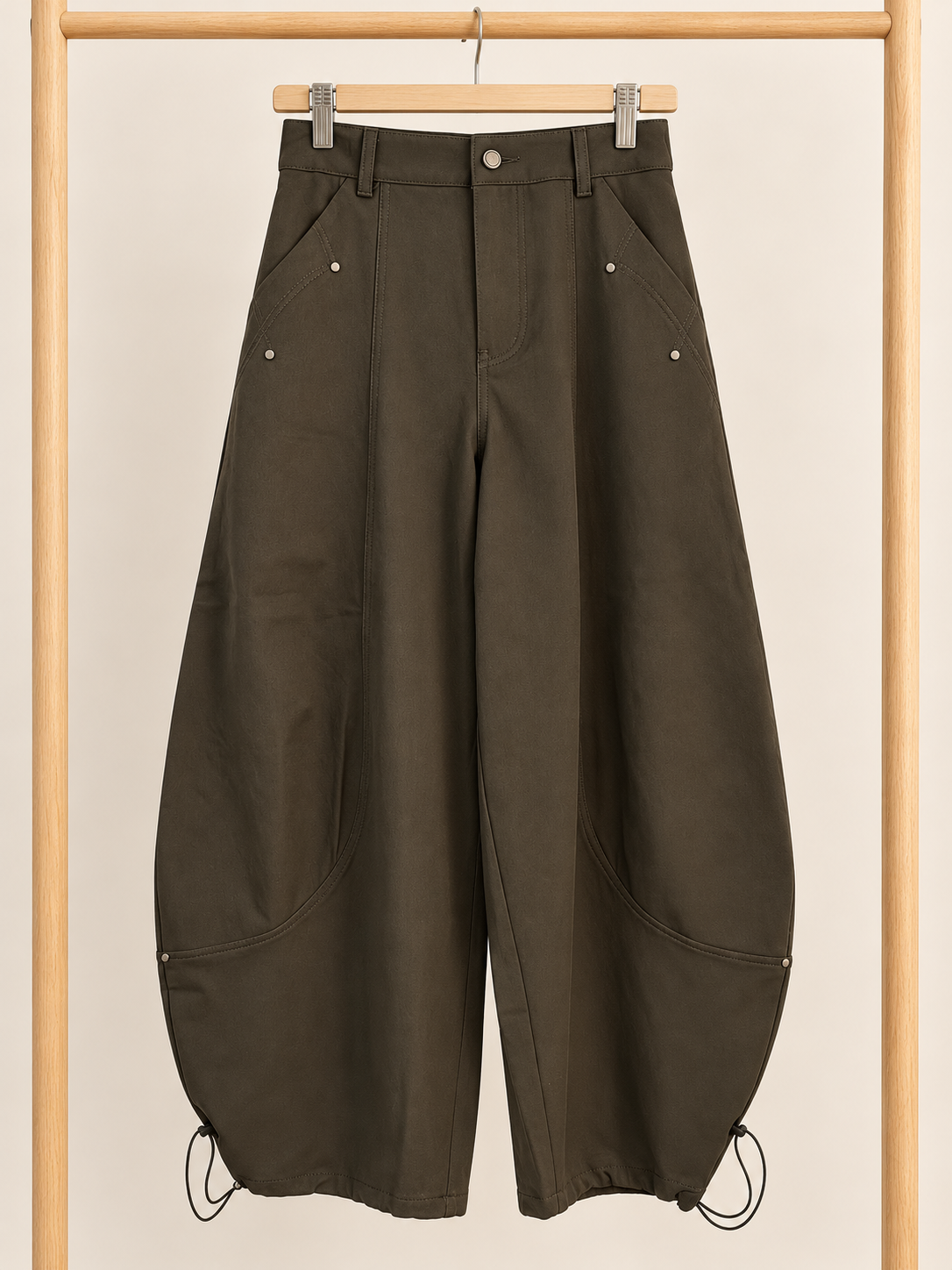 Olive barrel pants