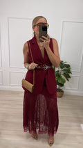 Burgundy skirt