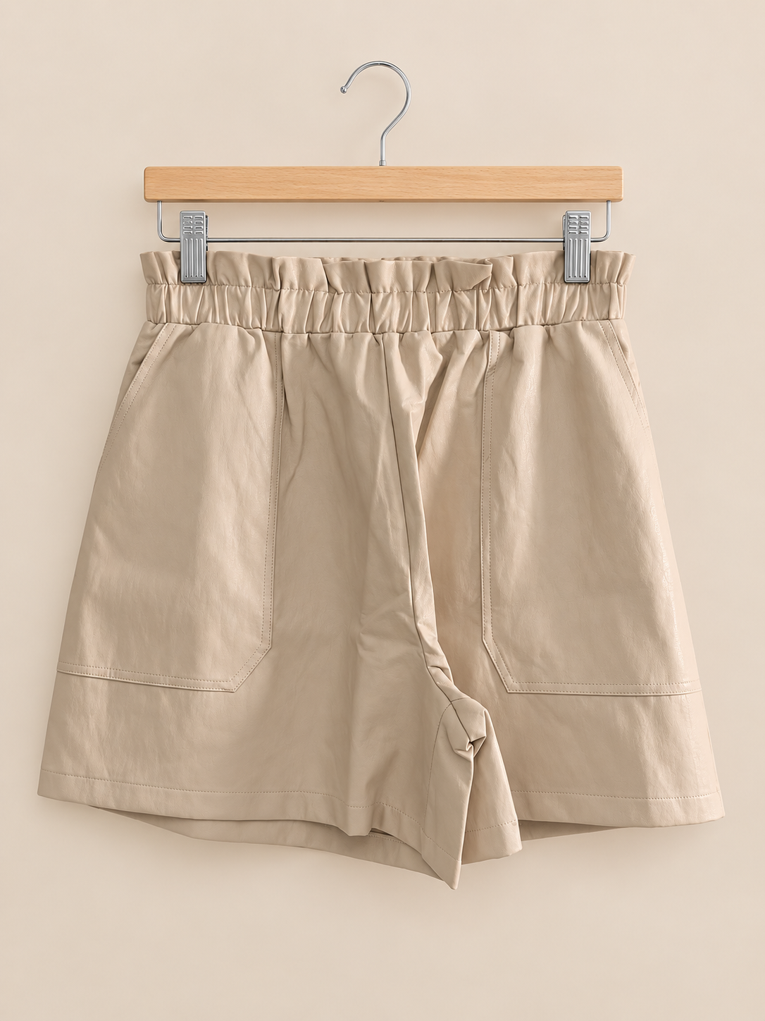 Leather shorts