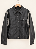embroidered leather jacket