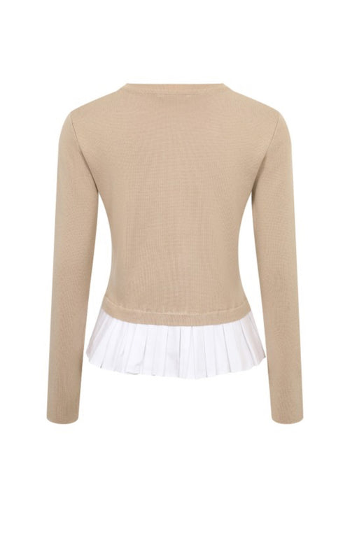beige knitted sweater