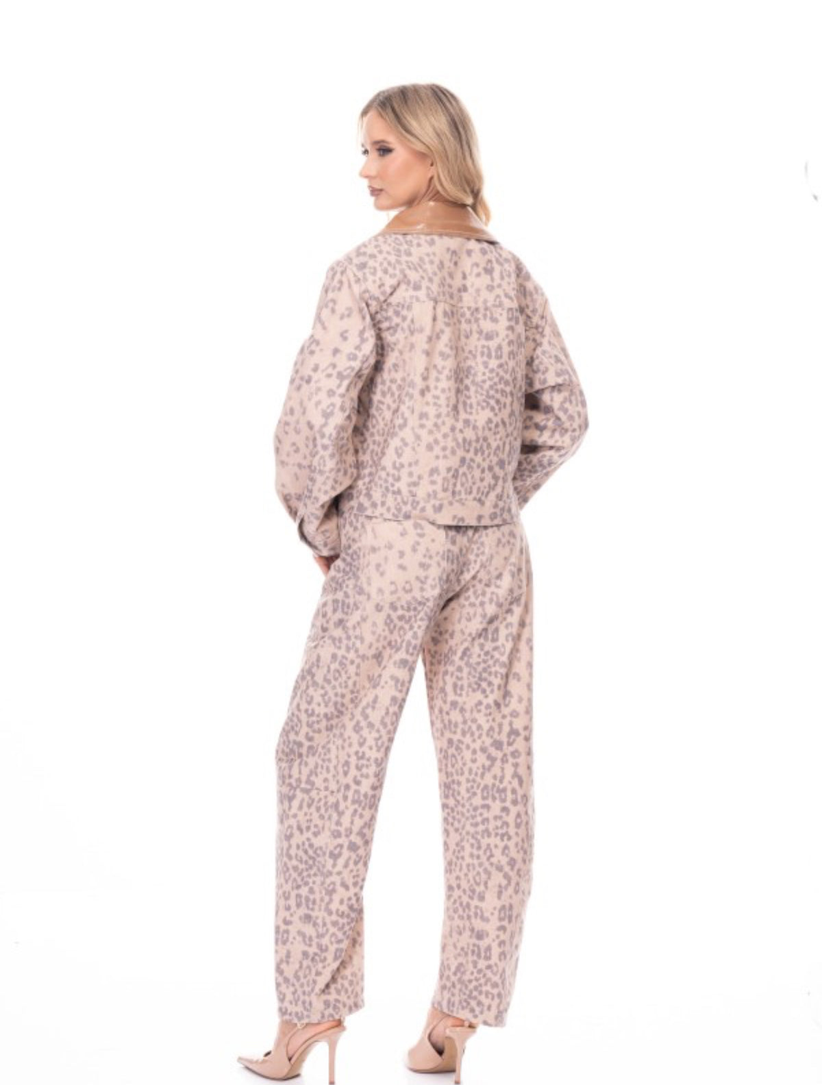 Leopard barrel pants