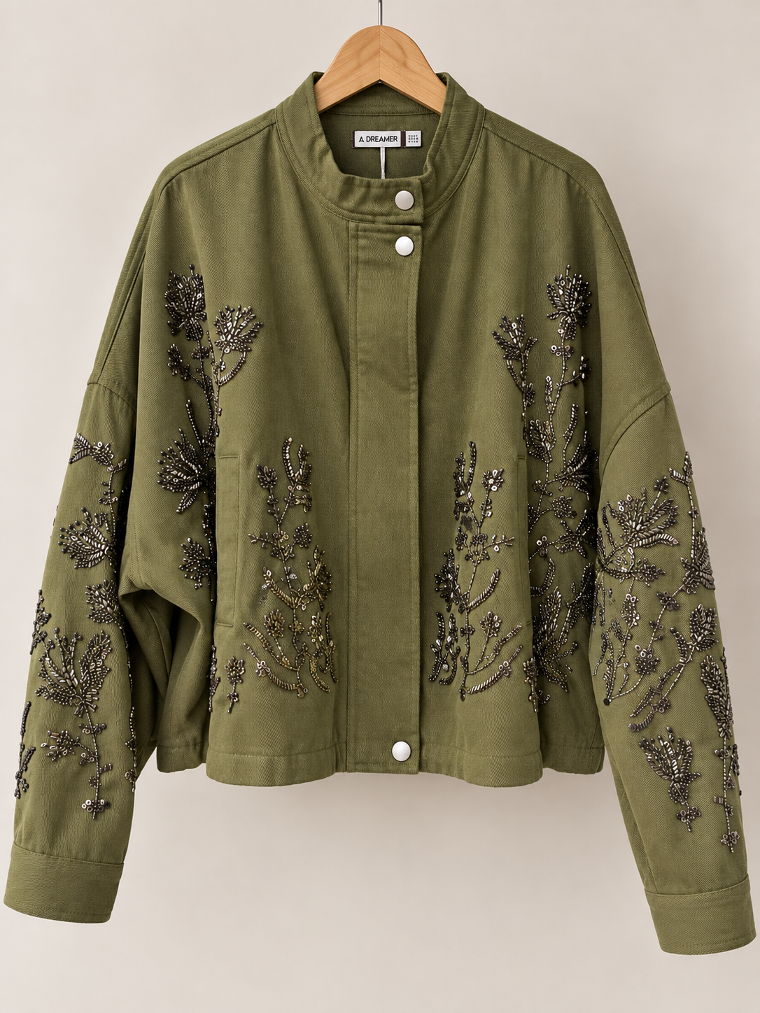 Olive/embroidered jacket