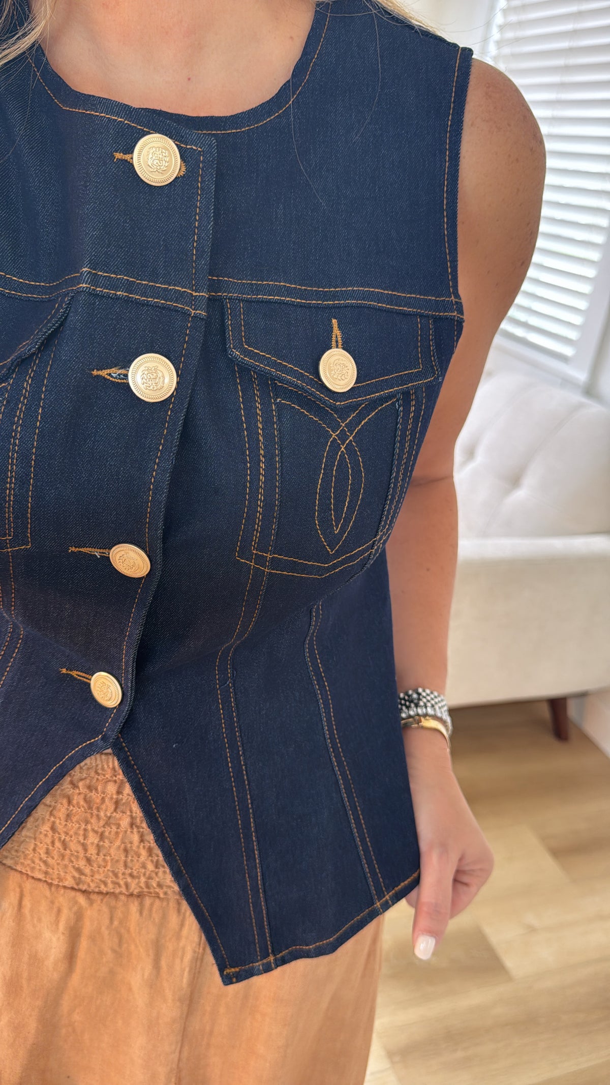 Denim/Stretch Vest