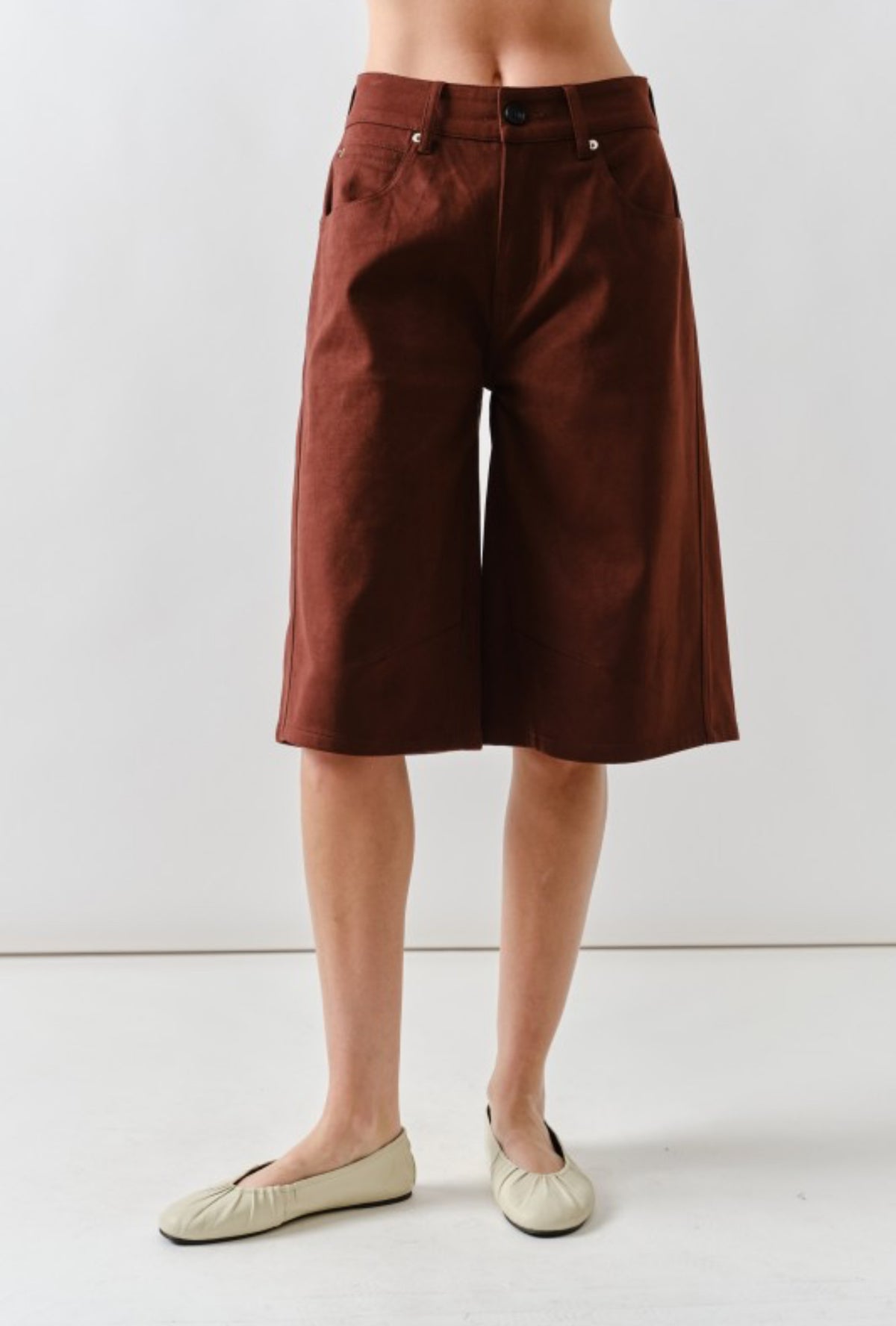Faux suede Bermuda/shorts