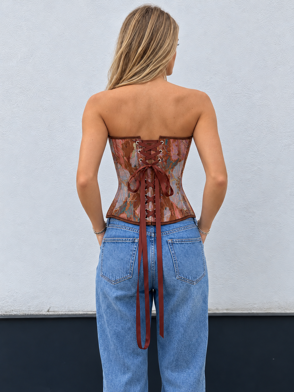 jacquard corset top