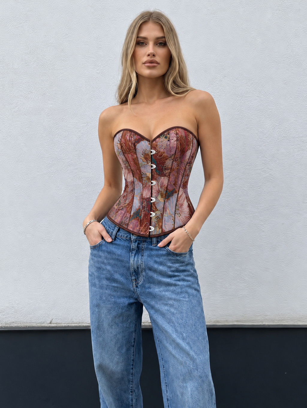 jacquard corset top