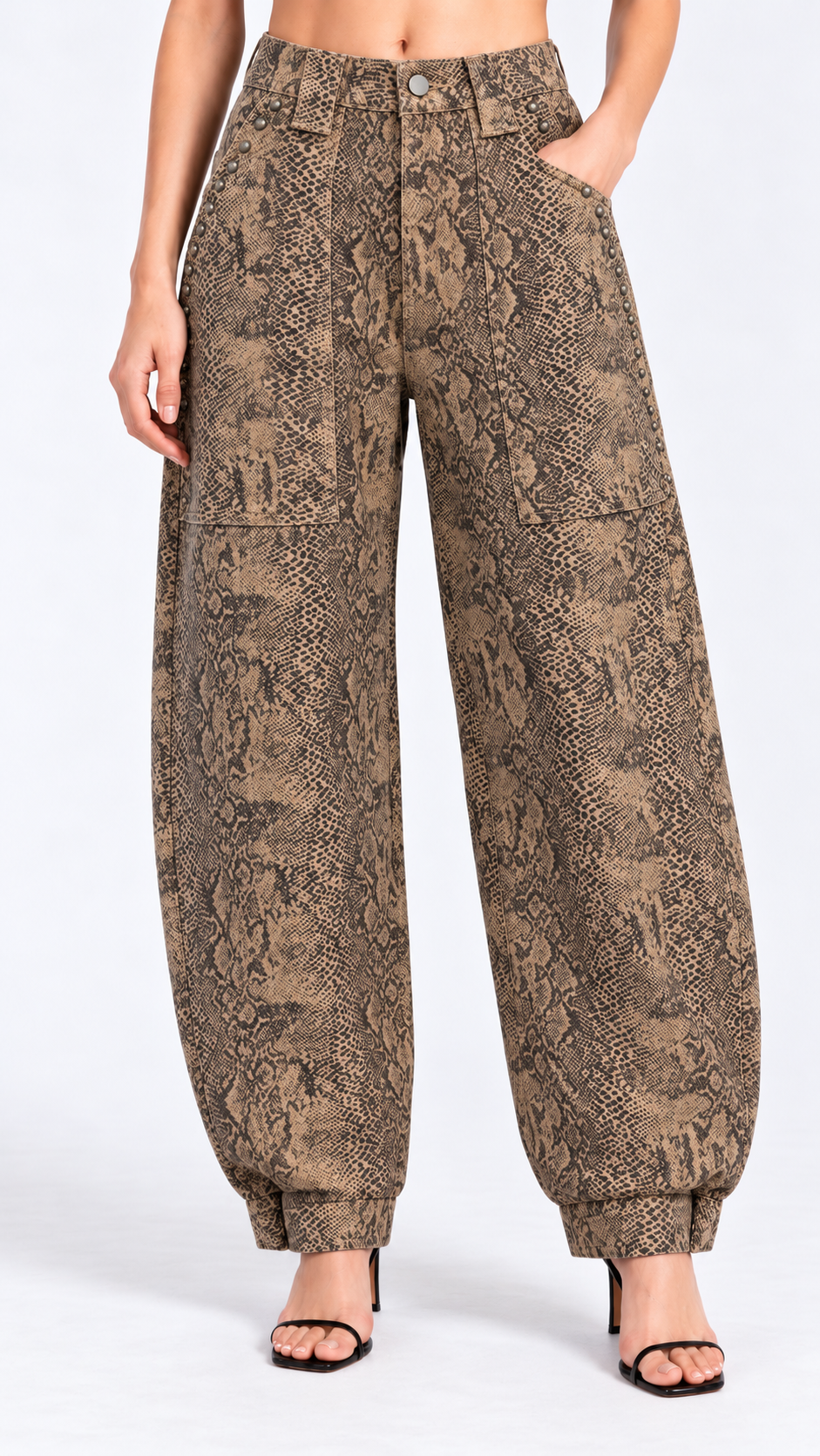 Python Studded Pants