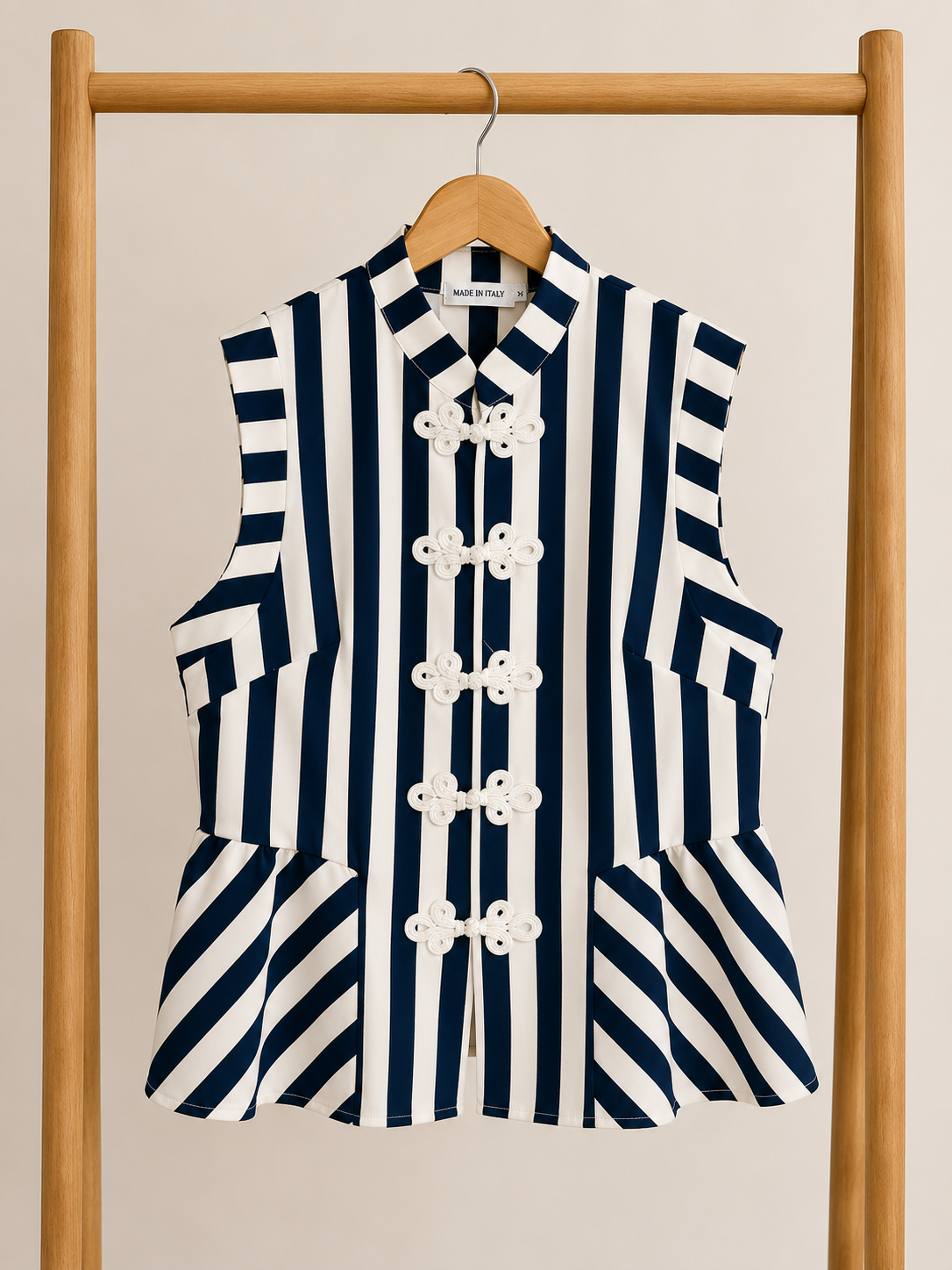 Navy striped top