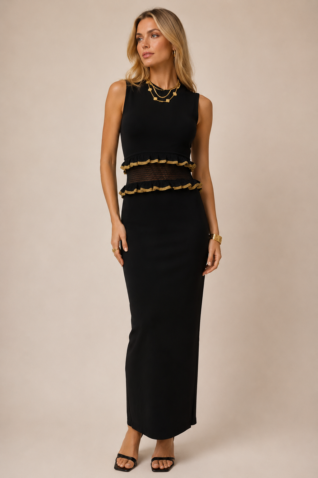 Monaco Black & Gold Dress