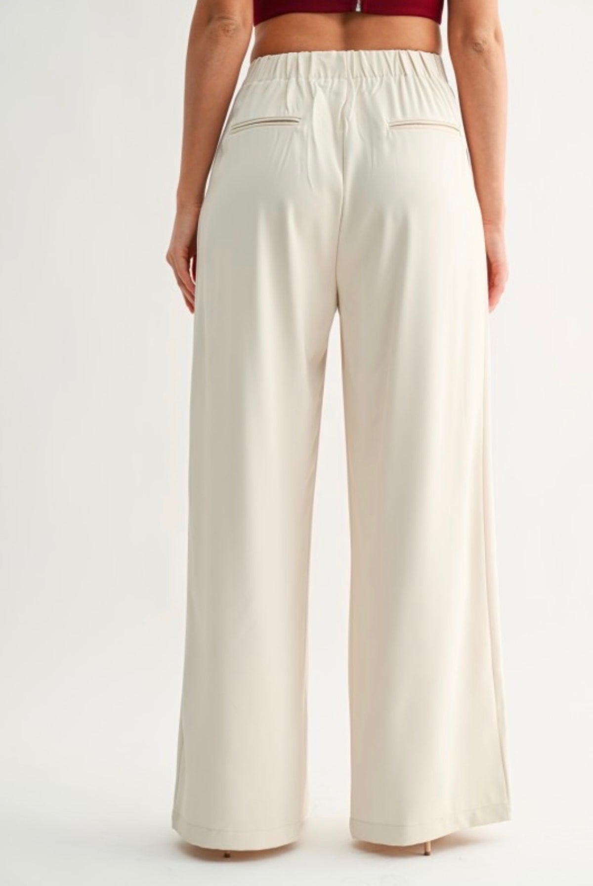 Ivory Palazzo Trouser
