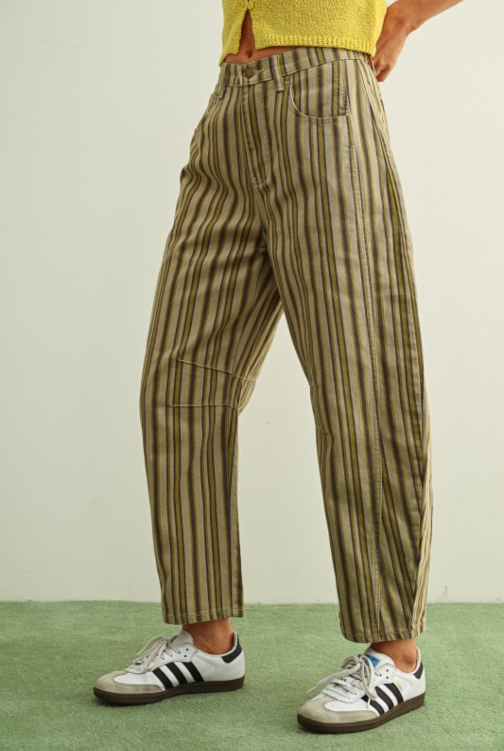 Brown multi barrel pants