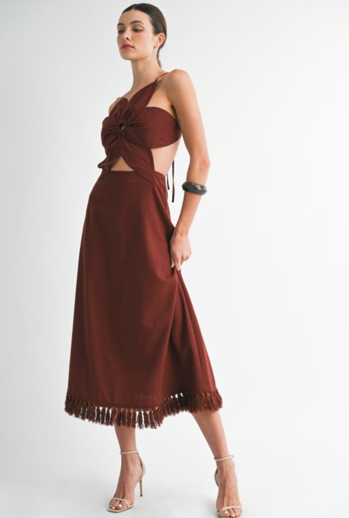 Linen/brown dress