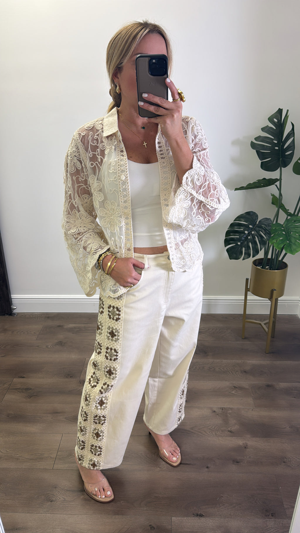 Crochet/stretch pants