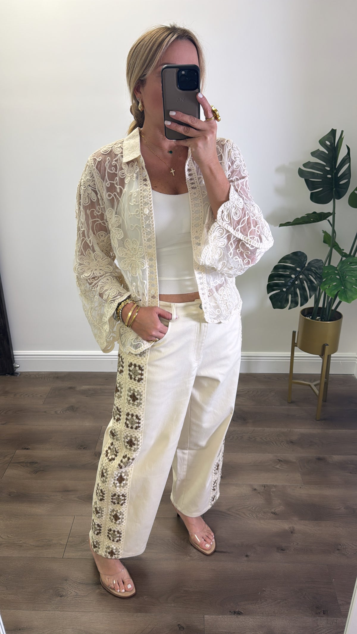 Crochet/stretch pants