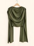 Draped Cape/olive Top