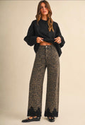 Leopard/lace pants