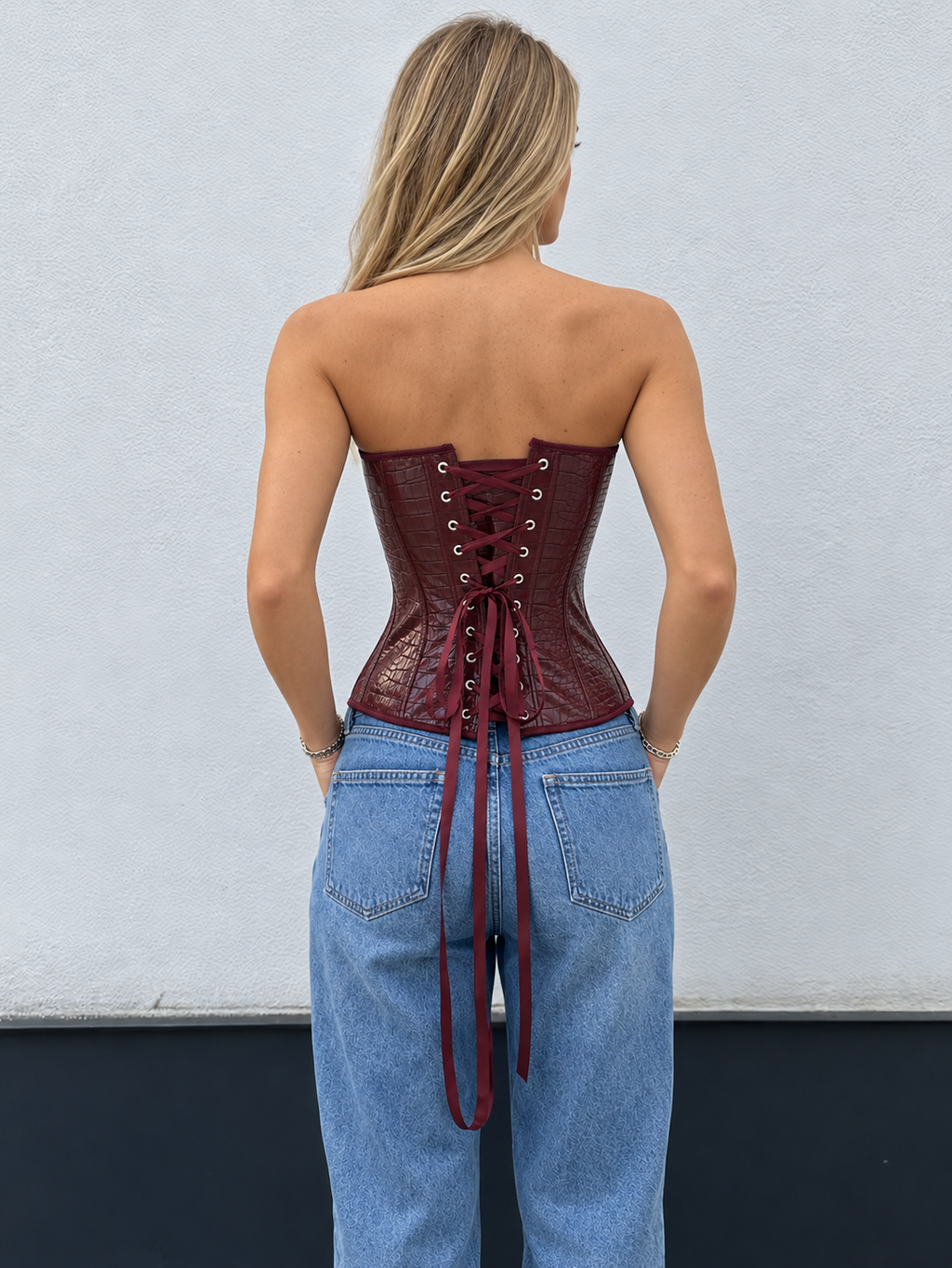 Leather corset