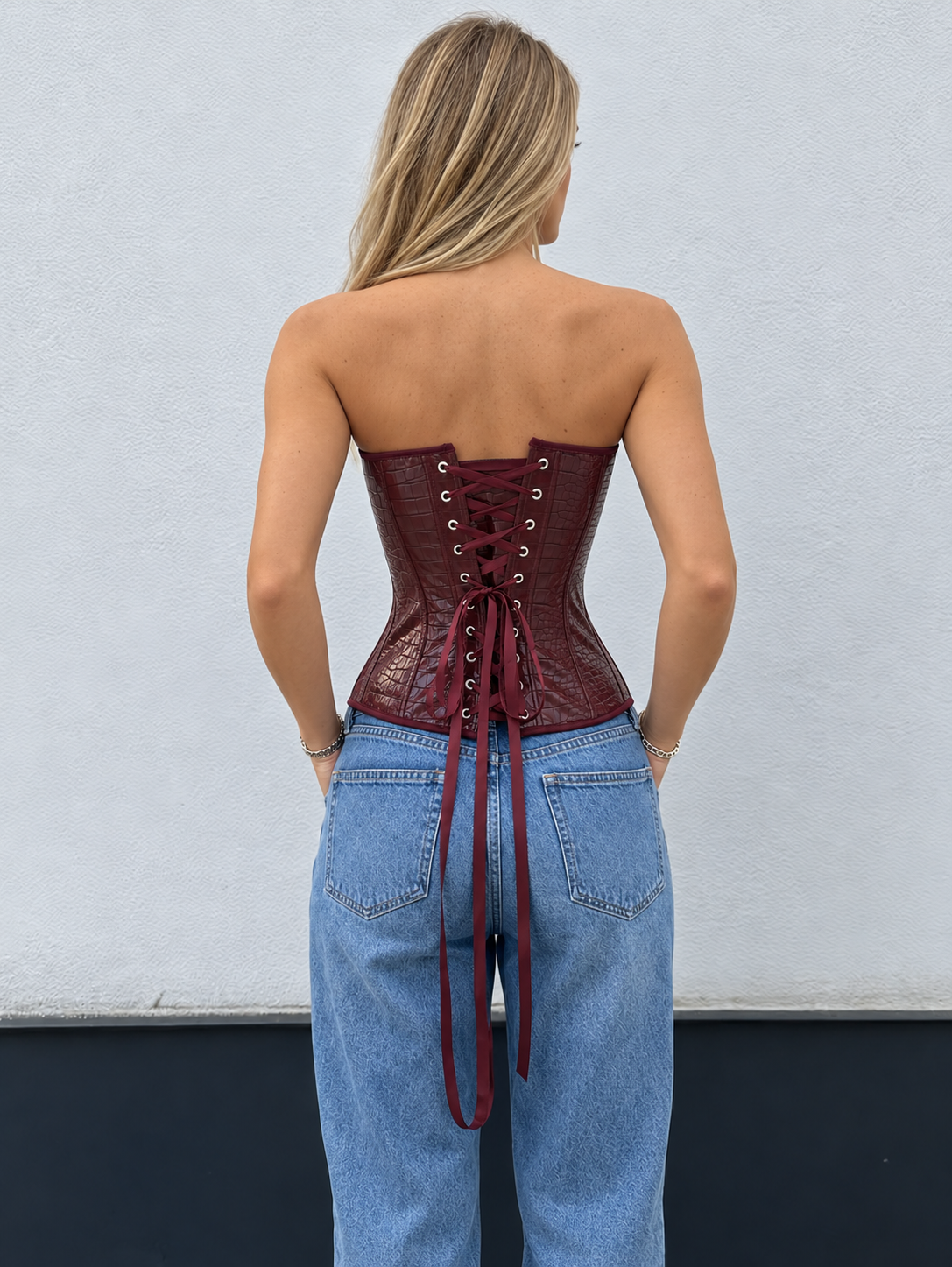 Leather corset