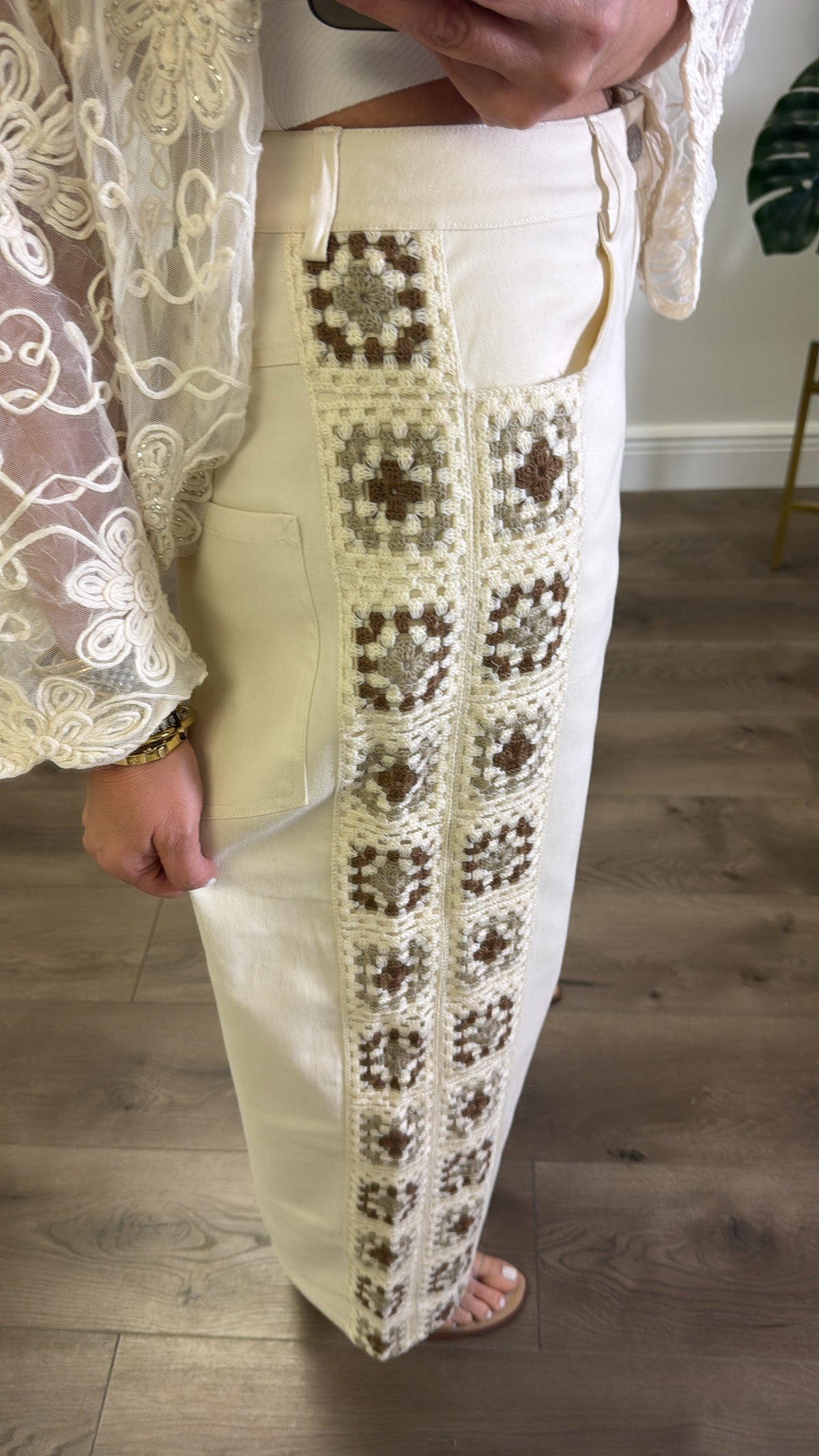 Crochet/stretch pants