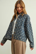 Polka/denim jacket